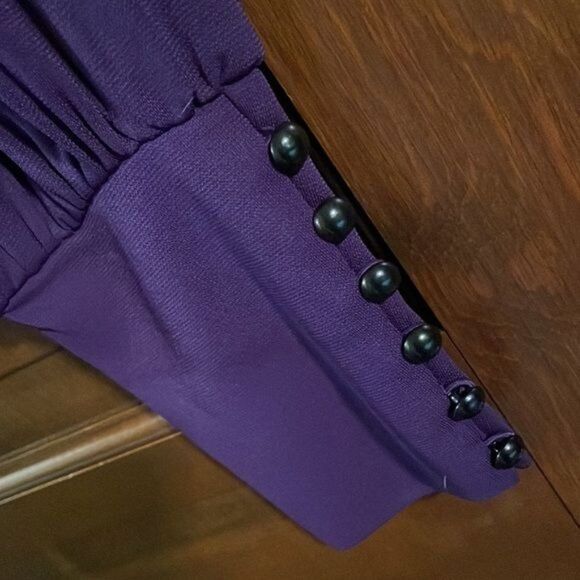 Coldwater Creek purple blouse, very soft, flowing and wrinkle-free. M (10-12) - Picture 2 of 14